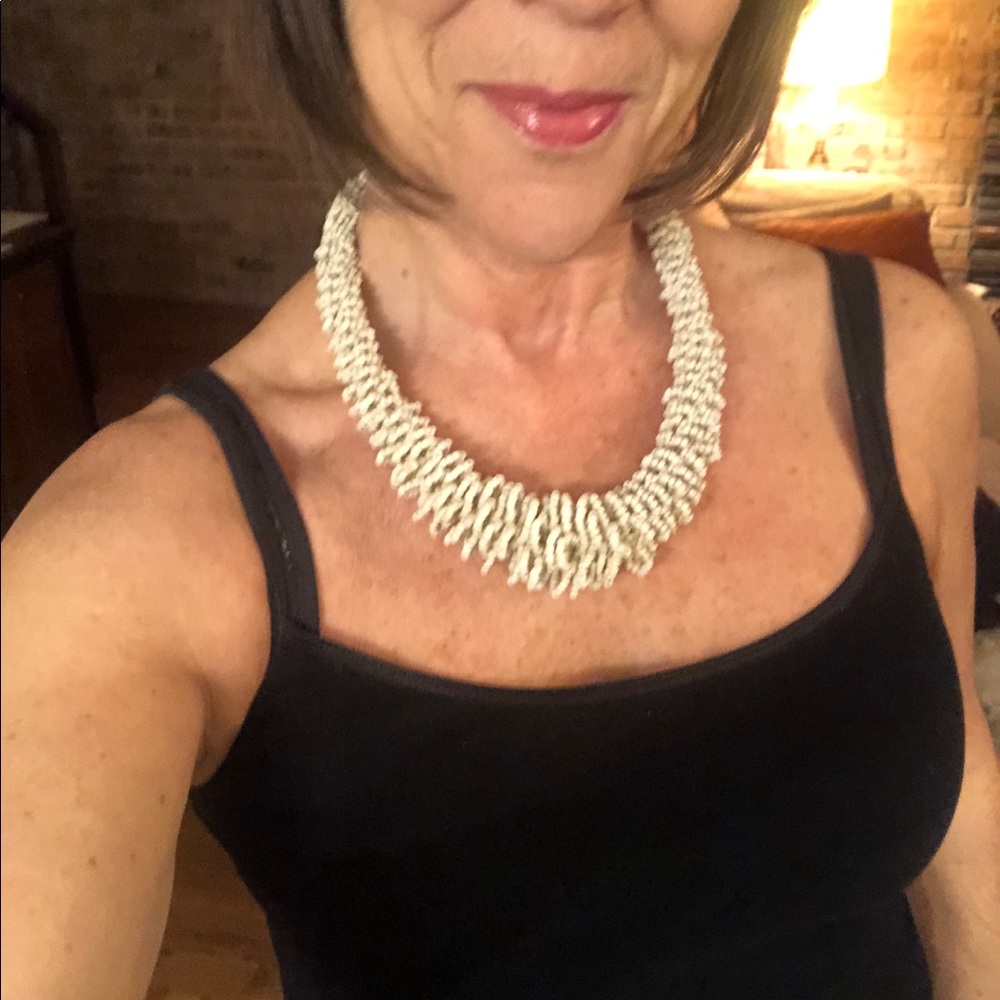 Ethnic Petal loop seed necklace
